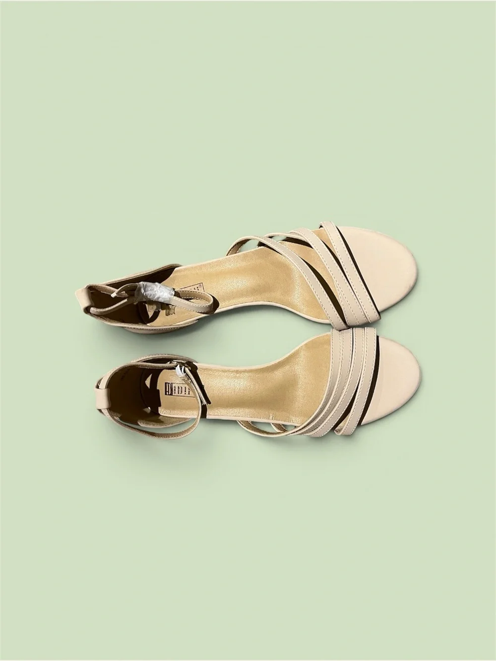 IDIFU Beige Strappy Low Heel Sandals